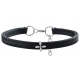 Single Cross Double Layer Leather Choker