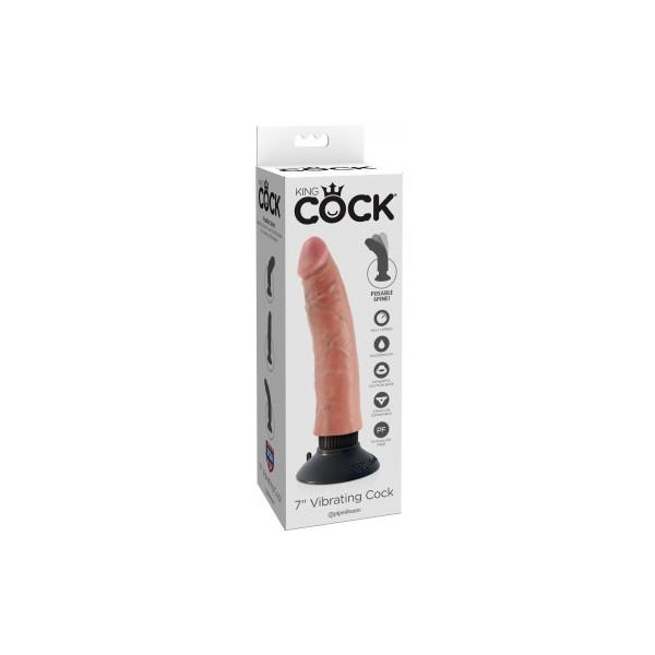 Vibrating dildo King Cock 18 x 4 cm