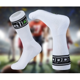 Addiction Sporty Addiction white socks with black trim