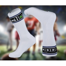 Addiction Sporty Addiction white socks with blue trim