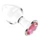 Glass Jewel Plug Diamond Glassy M 7.5 x 3.4cm