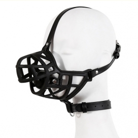 Kinky Puppy Muzzle Strap Hoods With Mouth Gag BLACK
