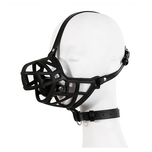 Muzzle Strap Hoods With Mouth Gag BLACK