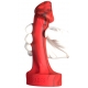 Mushroom Head Colorful Realistic Dildo RED