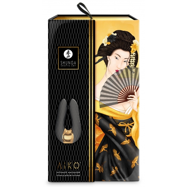Double stimulateur intime Shunga Aiko Noir