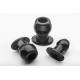 Ass Tunnel Plug in silicone nero grande 7,6 x 6,2 cm