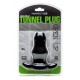 Double Tunnel Plug Schwarz Extra Large 14 x 7.6cm