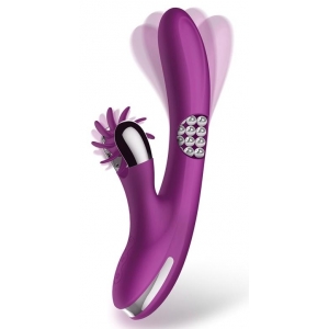 ACTION Vibro Rabbit Rotating Double 10 x 3.5cm Violett