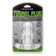 Dubbele tunnelplug Transparant Extra-Large 14 x 8,3 cm