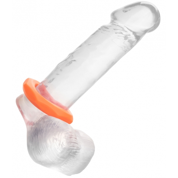 Cockring Silicone Sexagon Alpha 37mm Arancione