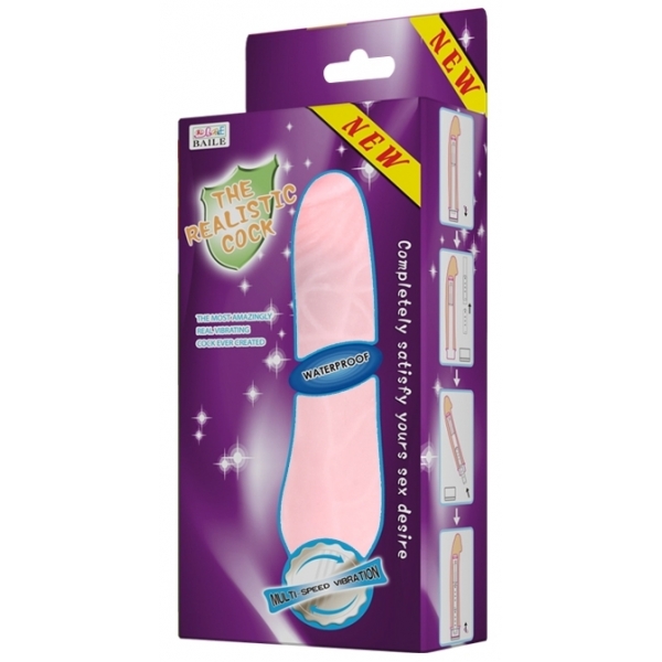 Cadeira de pénis vibratória realista de dildo 17,5 x 4,3 cm