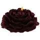 2 Sm Rose Candles Black-Red