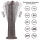 Dildo Vibratório Big Rotacock 24 x 5cm Castanho