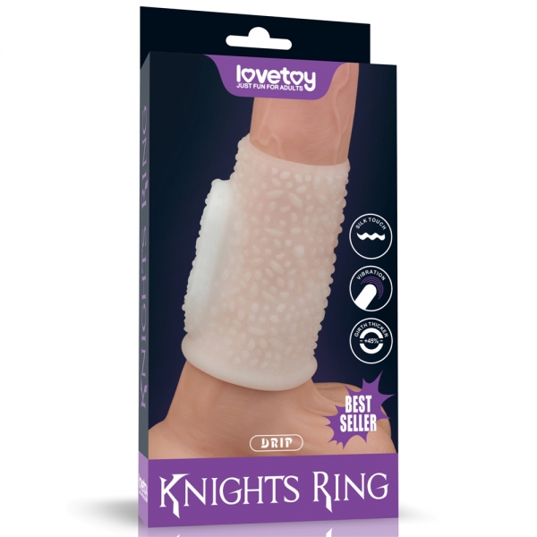 Gaine de pénis vibrante Knights Ring Drip 10cm