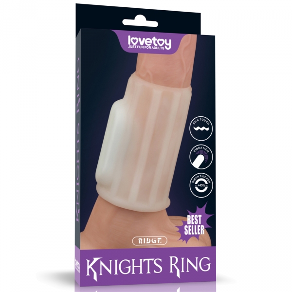 Anel Knights Manga vibratória para o pénis 10cm