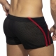 Black-Red Mesh Short