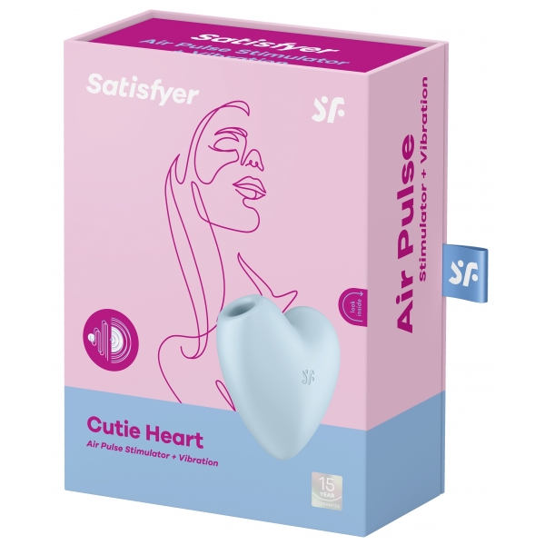 Estimulador de clitóris azul Cutie Heart Satisfyer