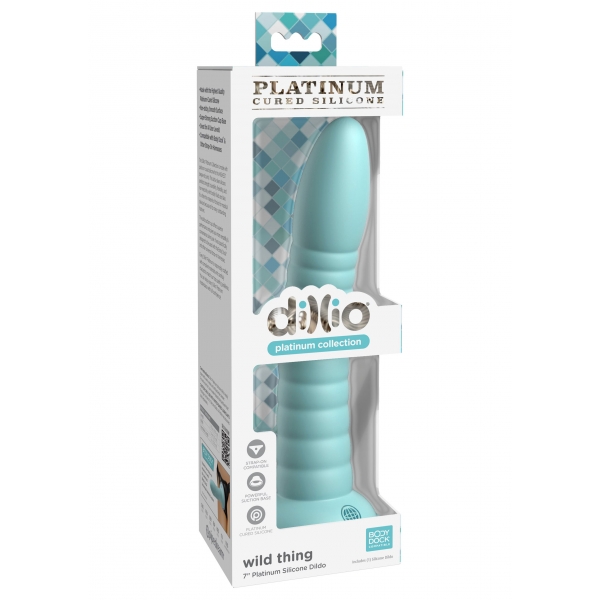 Dildo de silicone Wild Thing 18 x 3,5 cm Turquesa