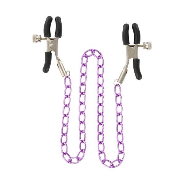 Nipple Chain Purple nipple clamps