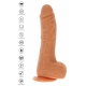 Dildo push-up vibratório Naked Real 16,5 x 4cm