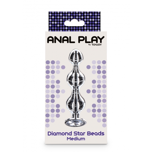Plug Juwel Diamond Stard Beads M 10.5 x 2.5cm