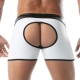 Bottomless Bad Boys Zipped Short White