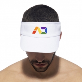 Rainbow Tennis Visor Cap White