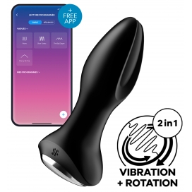 Satisfyer Plug vibrant connecté ROTATOR 2 Satisfyer 10 x 4cm Noir