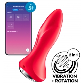 Vibrating plug connected Rotator 1 Satisfyer 10 x 4cm Red