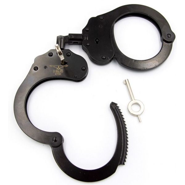 Metal Handcuffs Double Lock Black