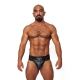 Mister B Leather Jockstrap Negro-Azul