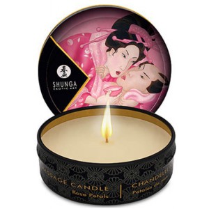 Shunga Massage Candle Rose Petal 30mL