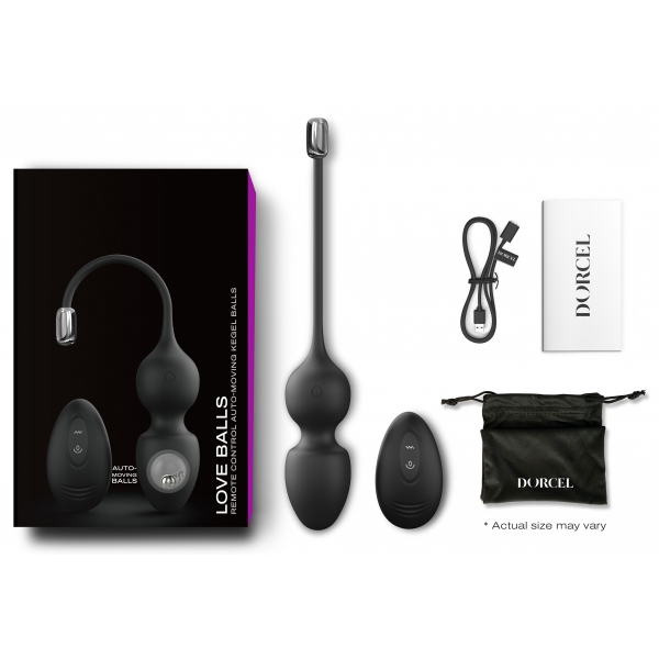 Vibrating egg Love Balls Dorcel 9 x 3.5cm Black