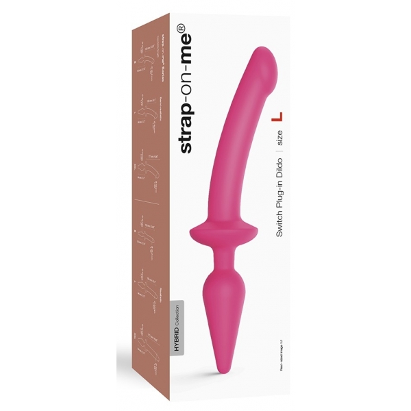 Dildo de Tomada SWITCH Strap-On-Me XXL 18 x 4cm Pink