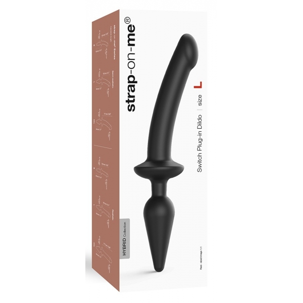 Plug Dildo Switch Strap-On-Me XXL 18 x 4cm Schwarz