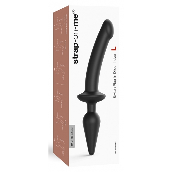 Plug Dildo Switch Strap-On-Me L 16 x 3.4cm Schwarz