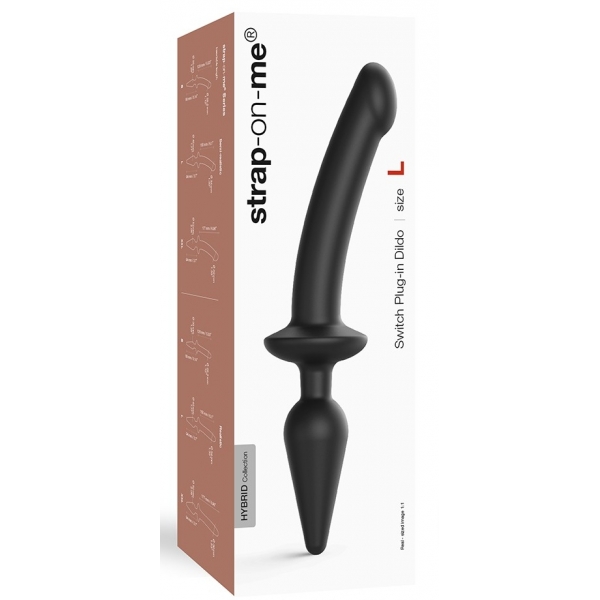 Plug Dildo Switch Strap-On-Me S 13 x 2,8cm Zwart