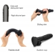 Dildo Deslizante de pele S 13 x 3,7cm Preto