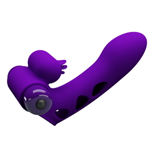 Orlando Pretty Love Vibrating Finger Sleeve 9.5 x 2.6cm Purple
