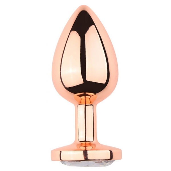 Tapón Bijou anal PinkyGold S 6,5 x 2,7cm Bijou transparente