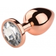 Rose Gold Anal Plug With Diamond CLEAR M