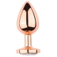 Rose Gold Anal Plug With Diamond CLEAR M