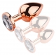 Rose Gold Anal Plug With Diamond CLEAR L