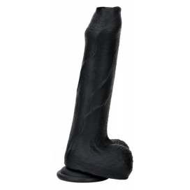 DarkSil Double Color Silicone Large Dildo -02 BLACK
