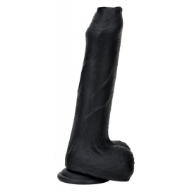 Double Color Silicone Large Dildo -02 BLACK