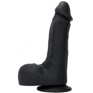 DarkSil Double Color Silicone Large Dildo -04 BLACK