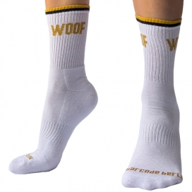 White socks Woof Barcode