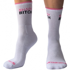 White socks Shady Bitch Barcode