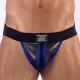 Mister B Neopreen Jockstrap Zwart-Blauw