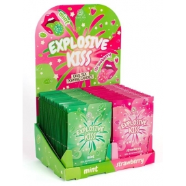 Confezione da 48 caramelle in polvere frizzanti Explosive Kiss Mint &amp; Strawberry